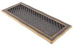 Ventilation fireplace grille DECO 16x45cm gold patina