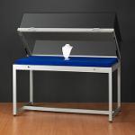 Table Showcase 250 silver | 1500 mm | with feet