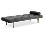 Daybed Royalty in darkgray with golden legs, 185x75x40 cm