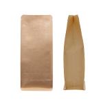 Flat bottom pouch brown kraft paper High Barrier S