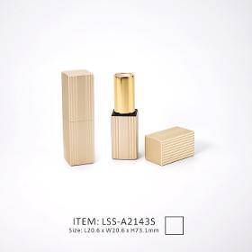 Square ribbed magnetic lipstick tube