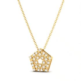 Pave Square Pendant in Gold or Silver
