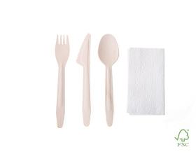 3+1 Set Disposable ECO-cutlery 165 mm