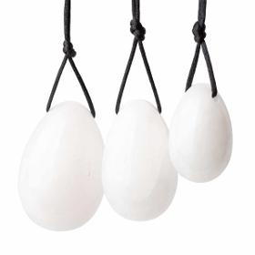 Yoni Egg Set White Jade – Set of 3