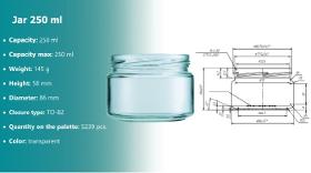 Glass jars 250 ml