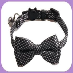Luxury Bow Tie Cat Collar - Black With Diamante