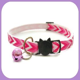 Light Pink Chevron Kitten Collar