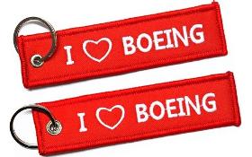Embroidery Keychain - I BOEING