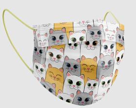 Medizer Kids Series Meltblown Cute Kitties Patterned Best 3 Ply Mask