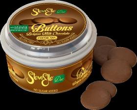 SUGAR FREE CHOCOLATE BUTTONS sweetened with STEVIA-STEVIELLE