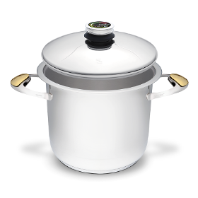 Pot, 7.0 l, Ø 24cm, h. 16.5cm with lid and analog thermocontrol