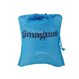 Customized Factory Made Sky Blue Mesh Drawstring Pack 