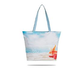 Customized Vinyl Clear PvcTote Shopping Bag Transparent with Black Logo Printed