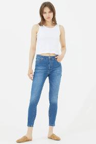 Lycra high waist jeans - light blue