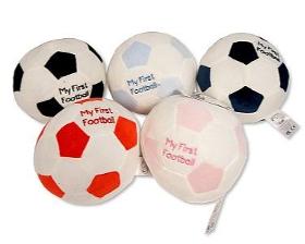 'My First Footbal;' Baby Soft Toy with Rattle