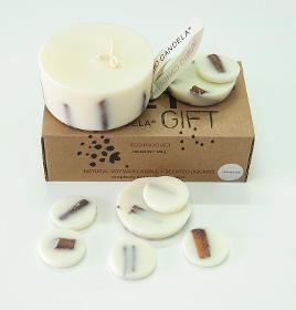 Gift Box: Scented Soy Wax Candle + Scented Soy Wax Rounds "5