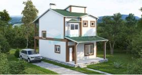 Two Story Steel Frame Home -130m²