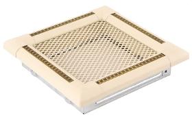 Ventilation fireplace grille EXCLUSIVE 16x16cm ivory / brass-patina