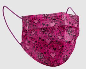 Medizer Mouds Series Meltblown Peace Love Patterned Surgical Mask