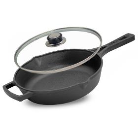 Cast iron pan with iron handle M2460P-6