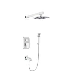 Three outlets square concealed shower set | lav015