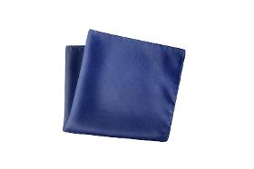 Men's 30x30cm Satin Pocket Square, 100% Microfiber, Blue