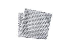 Men's Light Gray Check Pocket Square, 30x30, 100% Microfiber