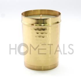 Scented Candle in Hammered Golden Containers with Lid