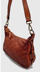 Woven leather bag made in Italy