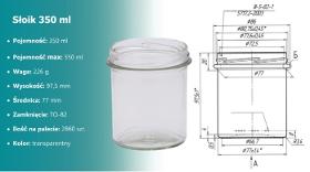 Glass jars 350 ml