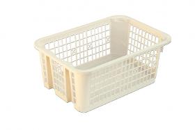 Large stackable plastic basket perforated 300x210x120mm