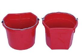 Plastic Flat Back Buckets for Horses