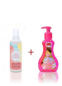 Spray for easy combing + Shampoo for Princesses pink