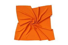 Satin microfiber silk bandana for women, 55x55cm - orange