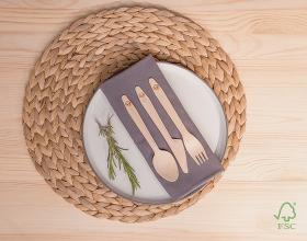3+1 Set Disposable ECO-cutlery 160 mm