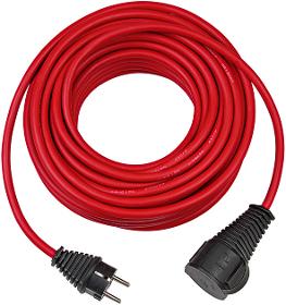 Extension cable for buildung site IP44 10m red