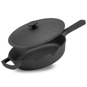 Cast iron pan with iron handle M2660P-1