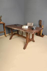 Walnut wood table with chocolate oil finish