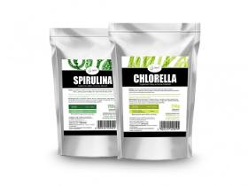 Spirulina 250mg 1000 tablets + chlorella 250mg 1000 tablets 
