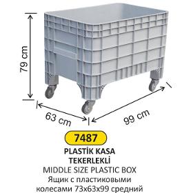 MIDDLE SIZE PLASTIC BOX WITH WHEELS