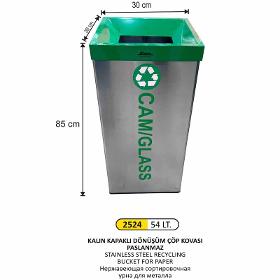 54 LT Stainless Recycle Zero Waste Bucket 2524