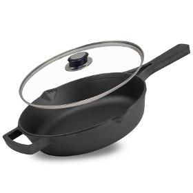 Cast iron pan with iron handle M2660P-6