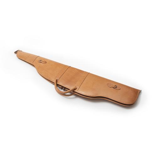 Carbine case with optical device made of natural Italian leather - 32256-01