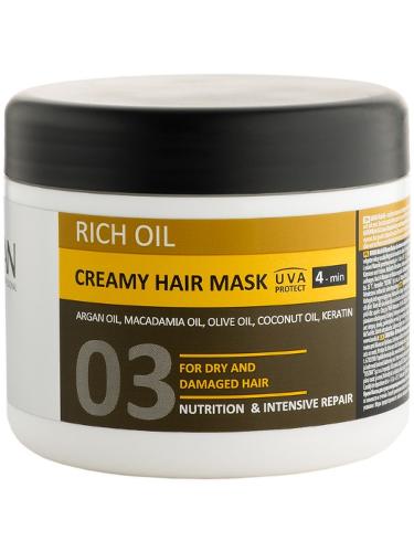 Cream-Mask for dry and damage hair Kayan Rich Oil, 500 ml