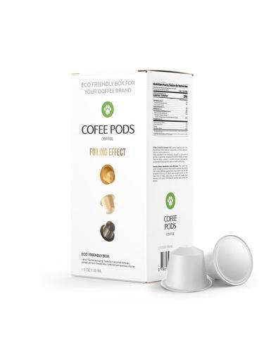Coffee pods box square bottom shaped large size white eco-friendly