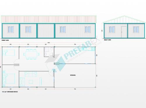 Modular House Container-112 M²