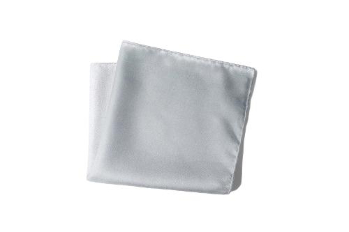 Men's satin square, 30cm, 100% microfiber, light gray