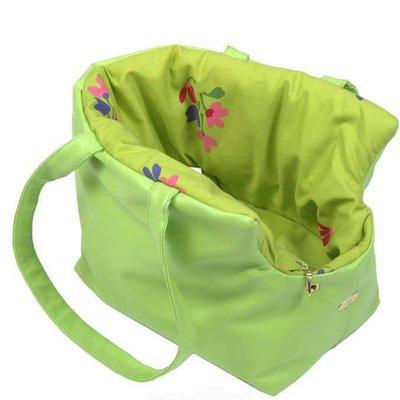 Shopping carrier green flowers for Pets