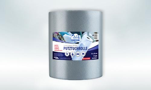 Cleaning Cloth Roll recyclable blue 3-ply 33x36 cm 500 sheets